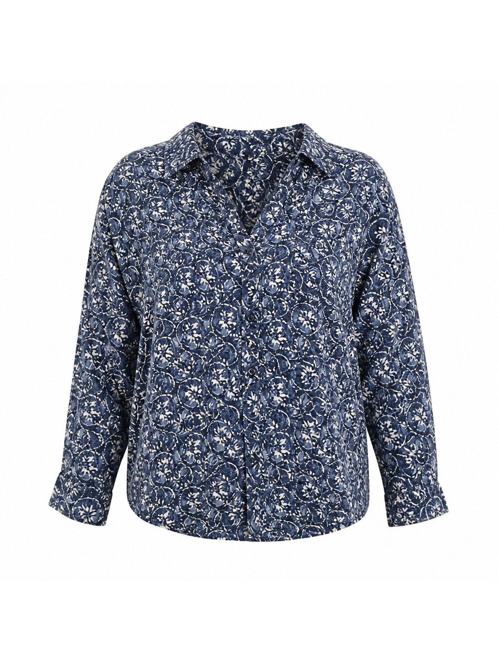 Lauren Ralph Lauren Women's Blue Floral Button-Up Shirt XS